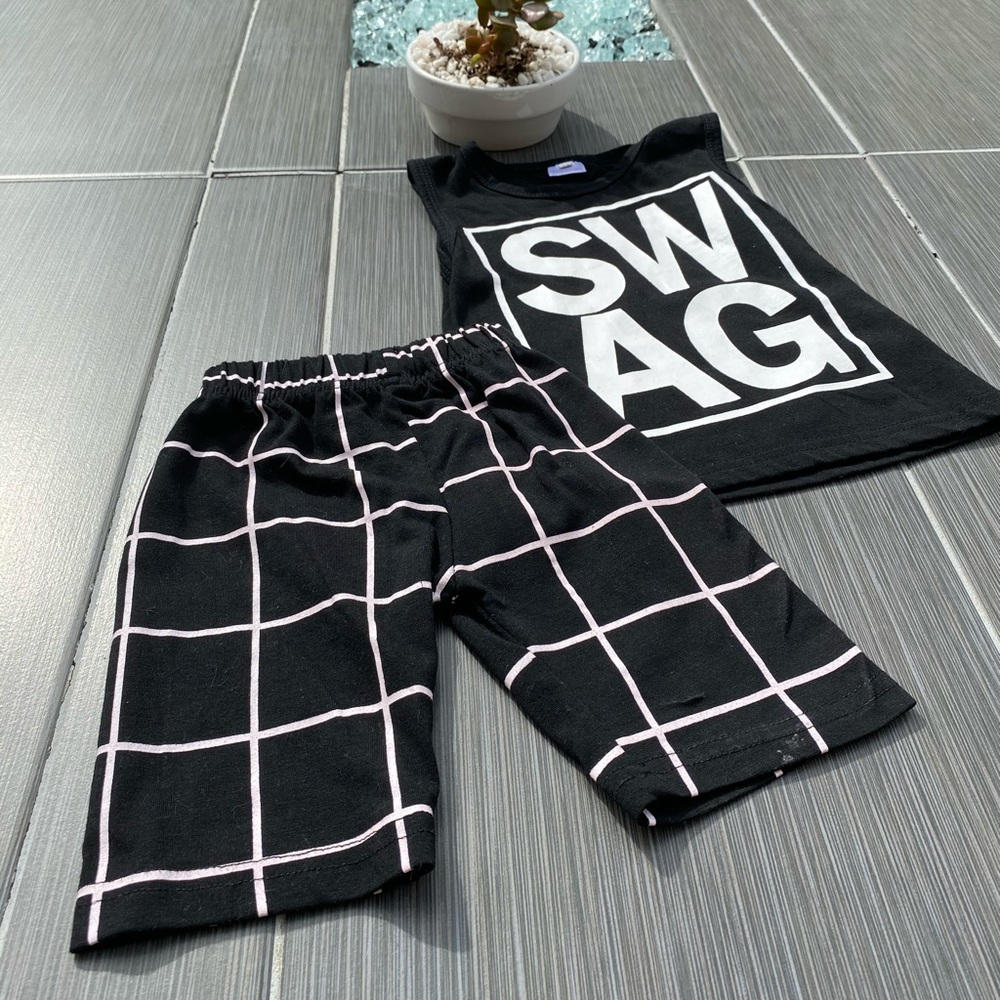☀️Sold☀️ MiniOwl Black Swag Baby Matching Set